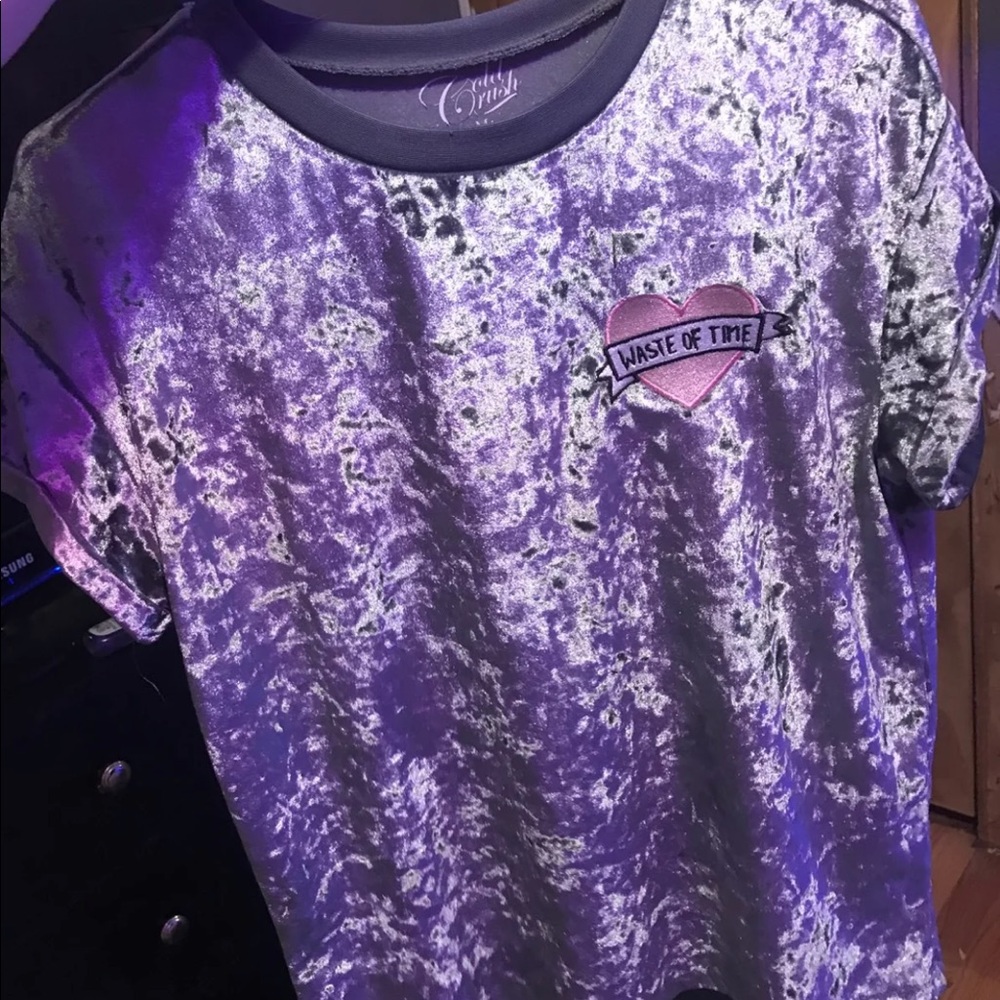 Velvet “waste of time” Tee